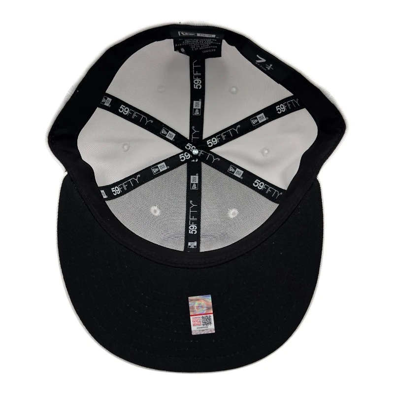 Utah Utes White with Black UV NCAA New Era 59FIFTY Fitted Hat