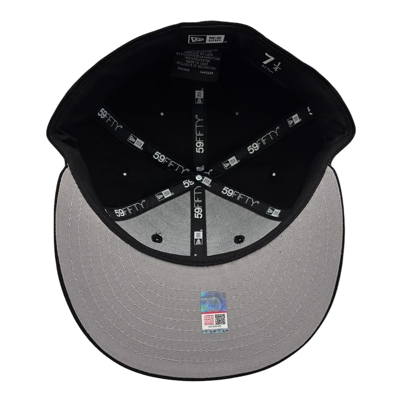 Utah Utes Black on with Gray UV NCAA New Era 59FIFTY Fitted Hat