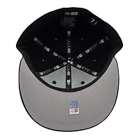 Utah Utes Black on with Gray UV NCAA New Era 59FIFTY Fitted Hat