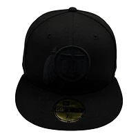 Utah Utes Black on with Gray UV NCAA New Era 59FIFTY Fitted Hat