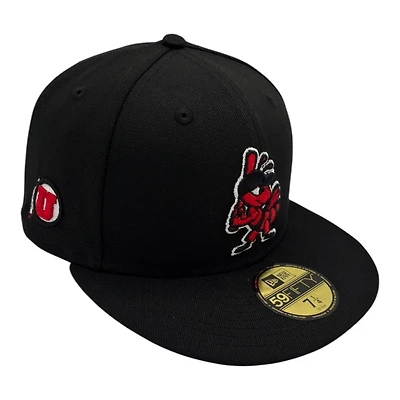 Salt Lake Bees X Utah Utes Black with Patch New Era 59FIFTY Fitted Hat