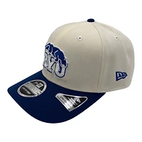 BYU Cougars Chrome and Royal Blue NCAA New Era 9SEVENTY Stretch Snapback Hat