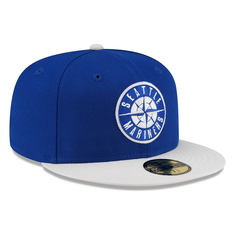 Seattle Mariners Royal Blue and Gray New Era 59FIFTY Fitted Hat