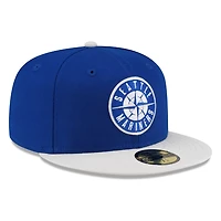 Seattle Mariners Royal Blue and Gray New Era 59FIFTY Fitted Hat