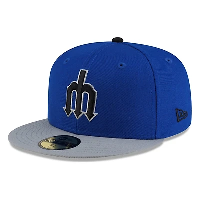 Seattle Mariners Royal Blue and Graphite Trident New Era 59FIFTY Fitted Hat
