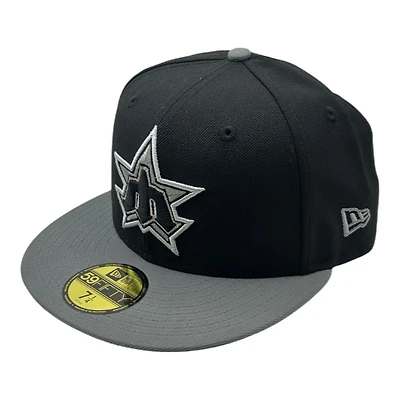 Seattle Mariners Black and Graphite Trident New Era 59FIFTY Fitted Hat