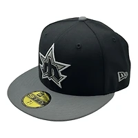 Seattle Mariners Black and Graphite Trident New Era 59FIFTY Fitted Hat