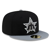 Seattle Mariners Black and Graphite Trident New Era 59FIFTY Fitted Hat