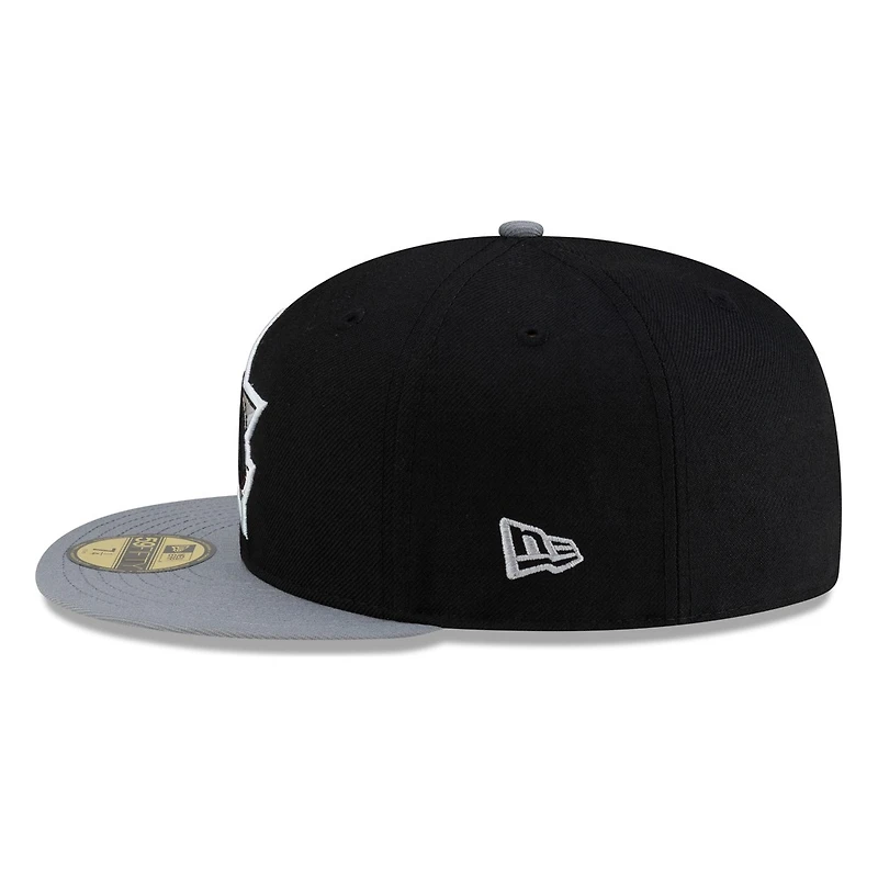 Seattle Mariners Black and Graphite Trident New Era 59FIFTY Fitted Hat