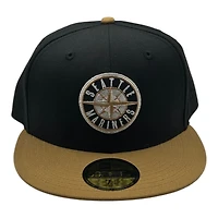 Seattle Mariners Black and Bronze New Era 59FIFTY Fitted Hat