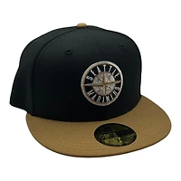 Seattle Mariners Black and Bronze New Era 59FIFTY Fitted Hat