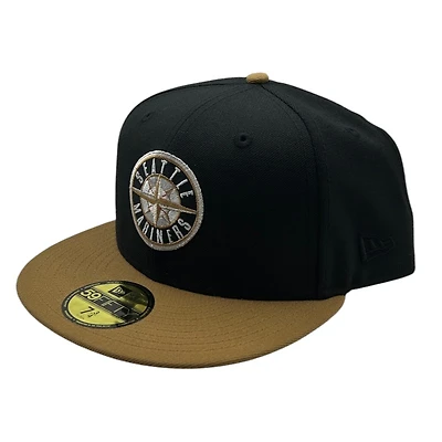 Seattle Mariners Black and Bronze New Era 59FIFTY Fitted Hat