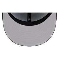 Seattle Mariners Black and White Lowercase Wordmark New Era 59FIFTY Fitted Hat