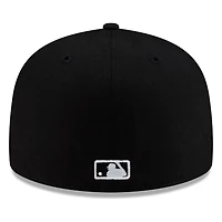 Seattle Mariners Black and White Lowercase Wordmark New Era 59FIFTY Fitted Hat