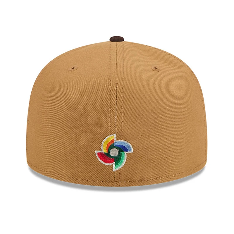 Puerto Rico Light Bronze and Burnt Wood "Salsa" 2026 World Baseball Classic WBC New Era 59FIFTY Fitted Hat