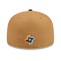 Puerto Rico Light Bronze and Burnt Wood "Salsa" 2026 World Baseball Classic WBC New Era 59FIFTY Fitted Hat