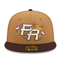 Puerto Rico Light Bronze and Burnt Wood "Salsa" 2026 World Baseball Classic WBC New Era 59FIFTY Fitted Hat