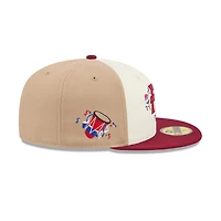 Puerto Rico Light Beige and Red "Salsa" 2026 World Baseball Classic WBC New Era 59FIFTY Fitted Hat