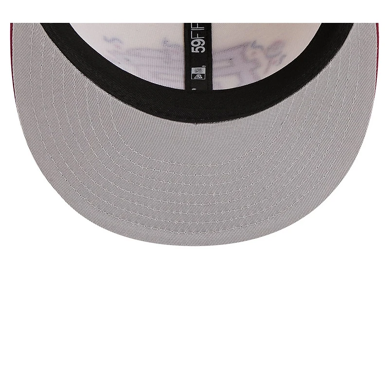 Puerto Rico Light Beige and Red "Salsa" 2026 World Baseball Classic WBC New Era 59FIFTY Fitted Hat