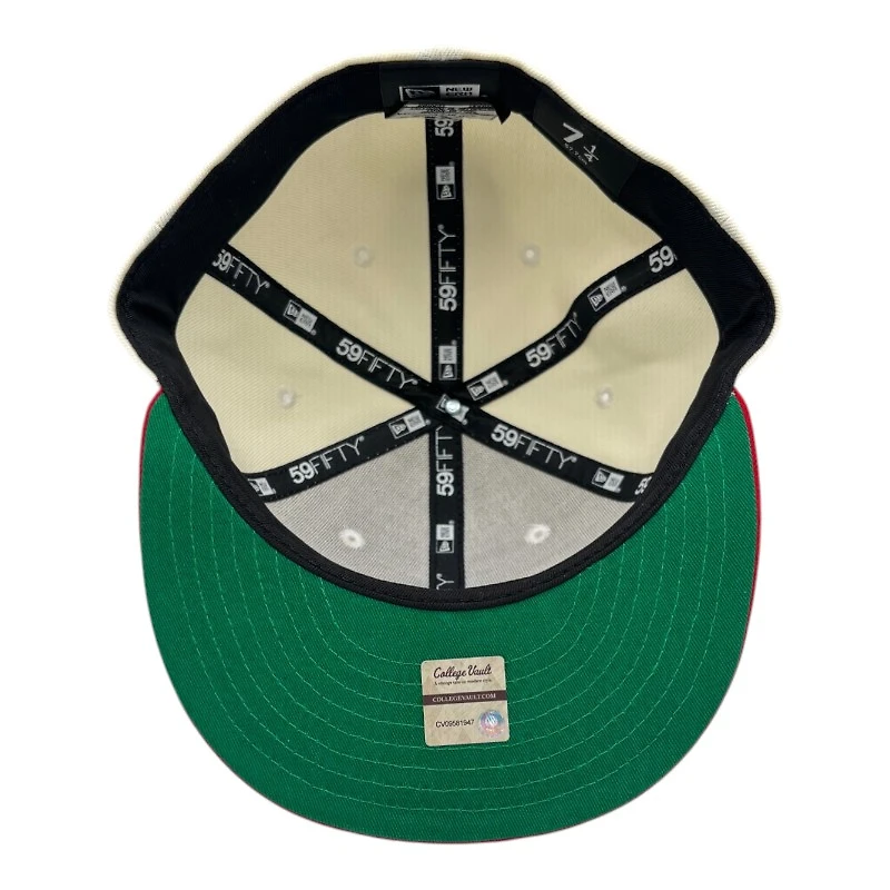 Utah Utes Chrome and Red Athletic Logo Green UV NCAA New Era 59FIFTY Fitted Hat