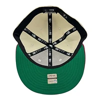 Utah Utes Chrome and Red Athletic Logo Green UV NCAA New Era 59FIFTY Fitted Hat