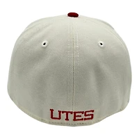 Utah Utes Chrome and Red Athletic Logo Green UV NCAA New Era 59FIFTY Fitted Hat