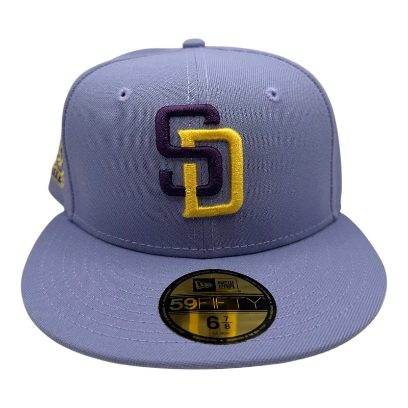 San Diego Padres Lavender 25 Years Patch Gray UV New Era 59FIFTY Fitted Hat