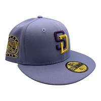 San Diego Padres Lavender 25 Years Patch Gray UV New Era 59FIFTY Fitted Hat