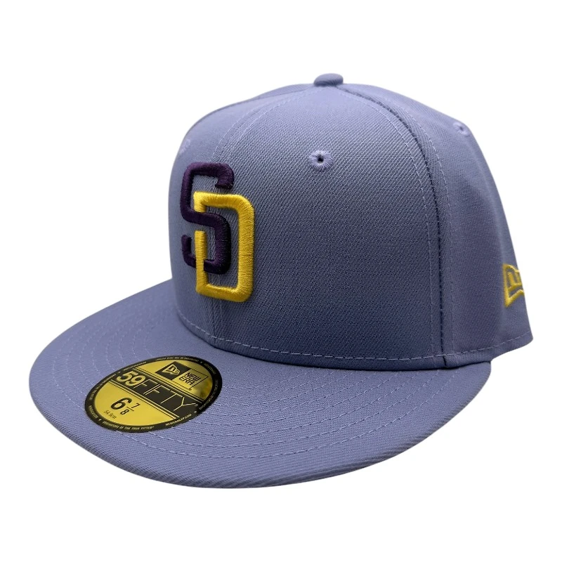 San Diego Padres Lavender 25 Years Patch Gray UV New Era 59FIFTY Fitted Hat