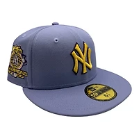 New York Yankees Lavender 2000 WS Champions Patch Gray UV Era 59FIFTY Fitted Hat