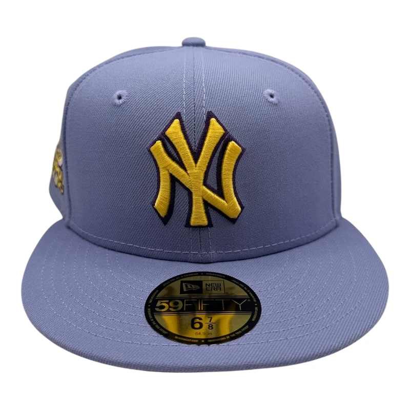 New York Yankees Lavender 2000 WS Champions Patch Gray UV Era 59FIFTY Fitted Hat