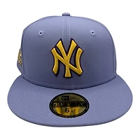New York Yankees Lavender 2000 WS Champions Patch Gray UV Era 59FIFTY Fitted Hat