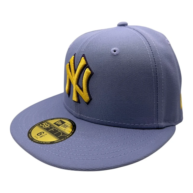 New York Yankees Lavender 2000 WS Champions Patch Gray UV Era 59FIFTY Fitted Hat