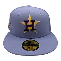 Houston Astros Lavender 2022 WS Champions Patch Gray UV New Era 59FIFTY Fitted Hat