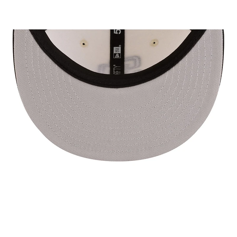 San Diego Padres Chrome and Black 2Tone Gray UV New Era 59FIFTY Fitted Hat