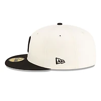 San Diego Padres Chrome and Black 2Tone Gray UV New Era 59FIFTY Fitted Hat