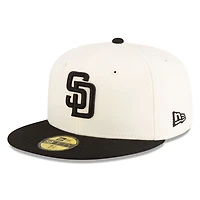 San Diego Padres Chrome and Black 2Tone Gray UV New Era 59FIFTY Fitted Hat