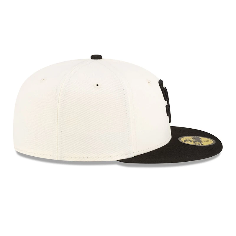 San Diego Padres Chrome and Black 2Tone Gray UV New Era 59FIFTY Fitted Hat