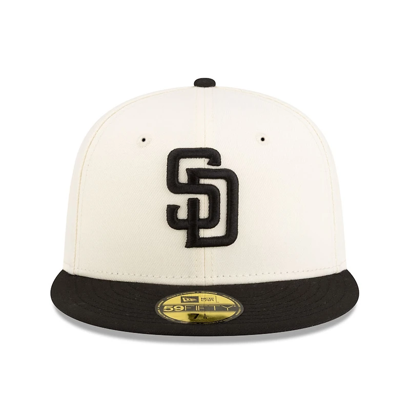 San Diego Padres Chrome and Black 2Tone Gray UV New Era 59FIFTY Fitted Hat