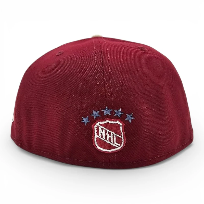 Quebec Nordiques Cardinal Leon the Lab Fleur de lis patch Grey UV New Era 59FIFTY Fitted Hat