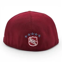 Quebec Nordiques Cardinal Leon the Lab Fleur de lis patch Grey UV New Era 59FIFTY Fitted Hat