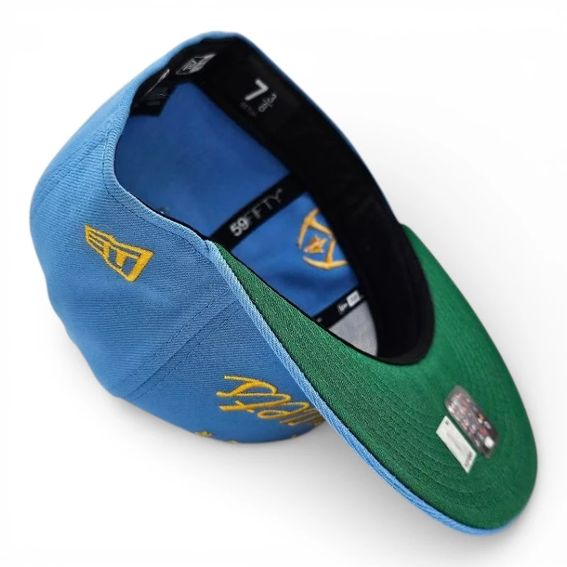 Denver Nuggets Radiant Blue Leon the Lab City Pick Axe Patch Green UV New Era 59FIFTY Fitted Hat