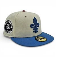 Quebec Nordiques Chrome Air Force Blue Leon the Lab Established 1979 Patch Grey UV New Era 59FIFTY Fitted Hat