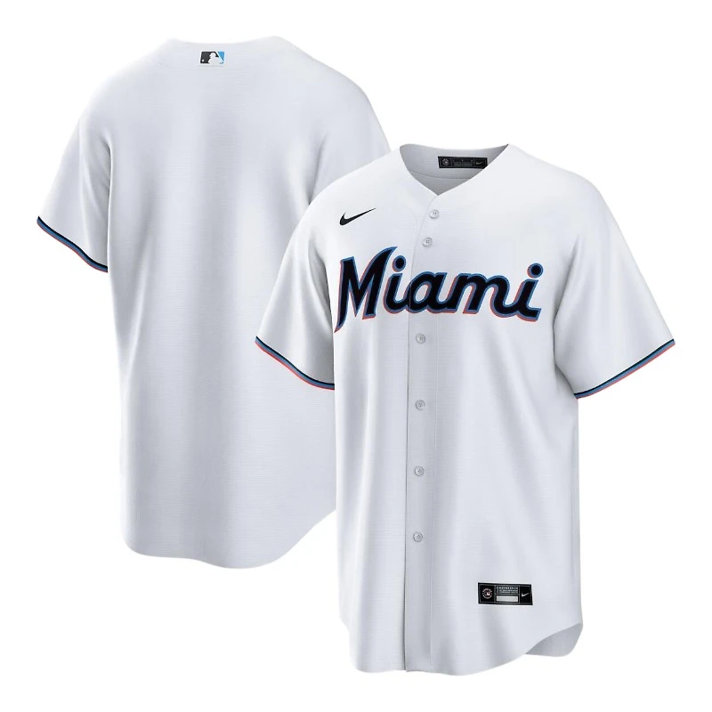 Miami Marlins Blank White Home Nike Replica Jersey