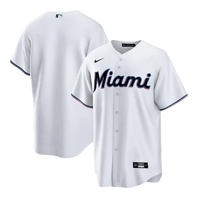 Miami Marlins Blank White Home Nike Replica Jersey