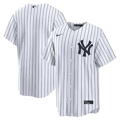 New York Yankees Blank White Pinstripe Home Nike Replica Jersey