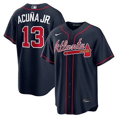Atlanta Braves Ronald Acuna Jr Navy Alternate Nike Replica Jersey