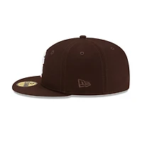 San Francisco Giants Burnt Wood Brown with White Logo Gray UV New Era 59FIFTY Fitted Hat
