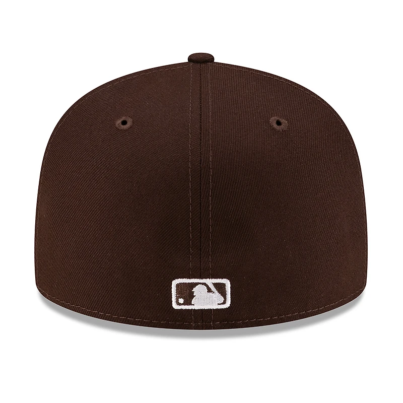 San Francisco Giants Burnt Wood Brown with White Logo Gray UV New Era 59FIFTY Fitted Hat