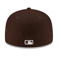 San Francisco Giants Burnt Wood Brown with White Logo Gray UV New Era 59FIFTY Fitted Hat